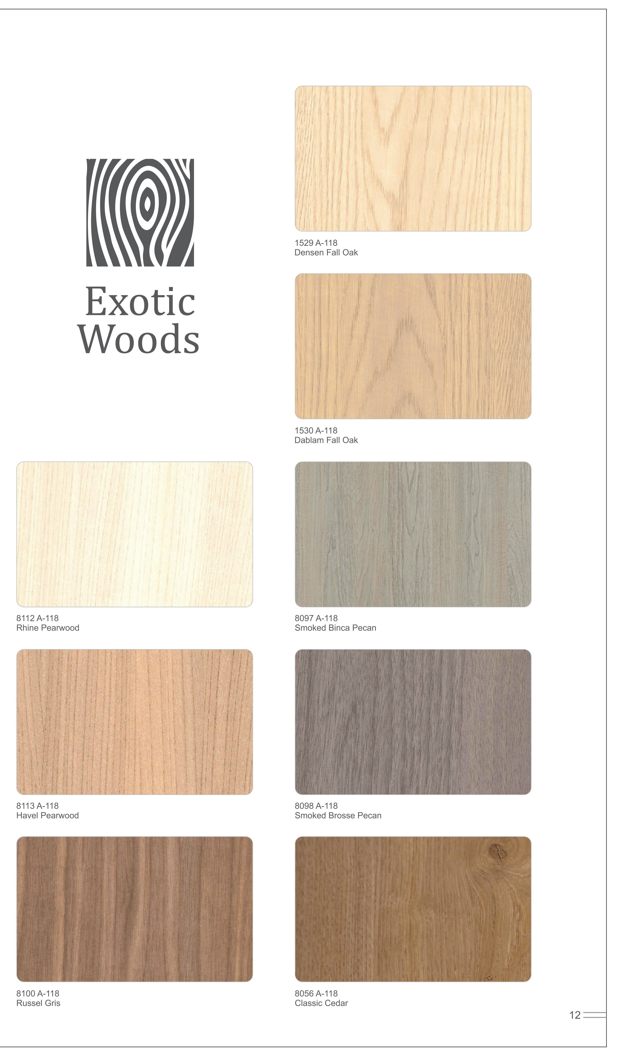 Exotic Woods Laminate Sample
