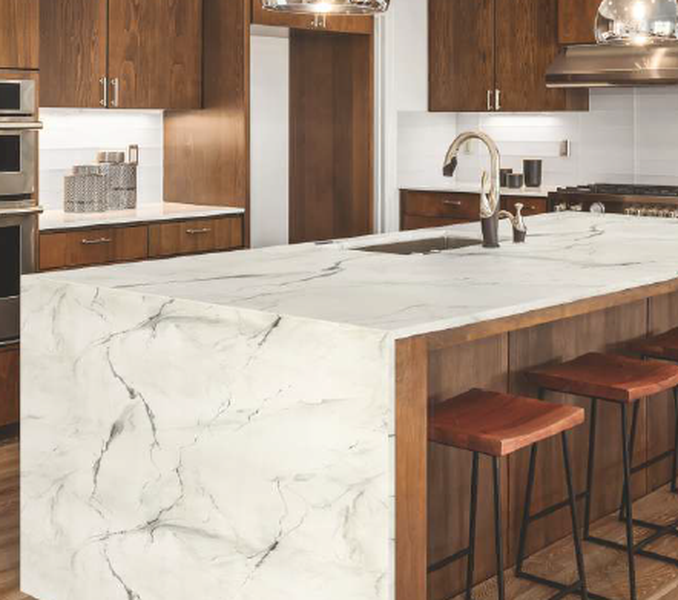 Mystic Marble Laminate in Modern Kitchen
